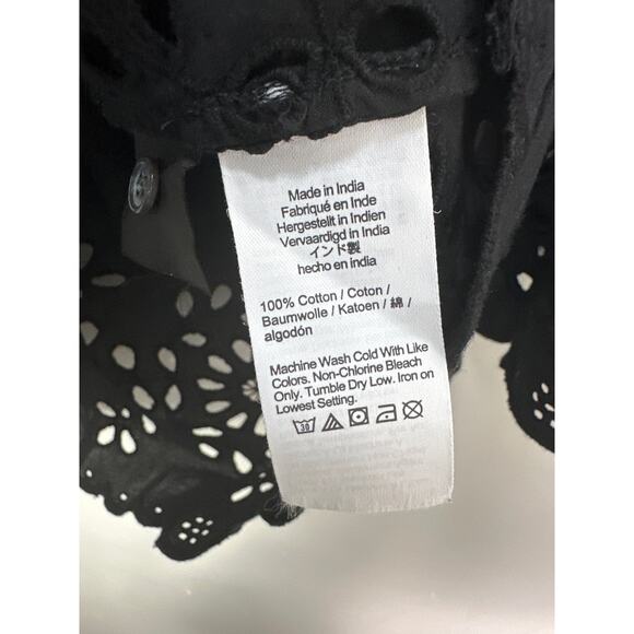 Madewell NWT Women’s Embroidered Shirred Henley Top Size Small - Picture 6 of 6